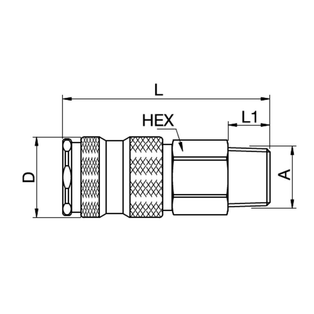 Serie 25 - Single Shut-Off (med ventil) - Han Gevind - Messing