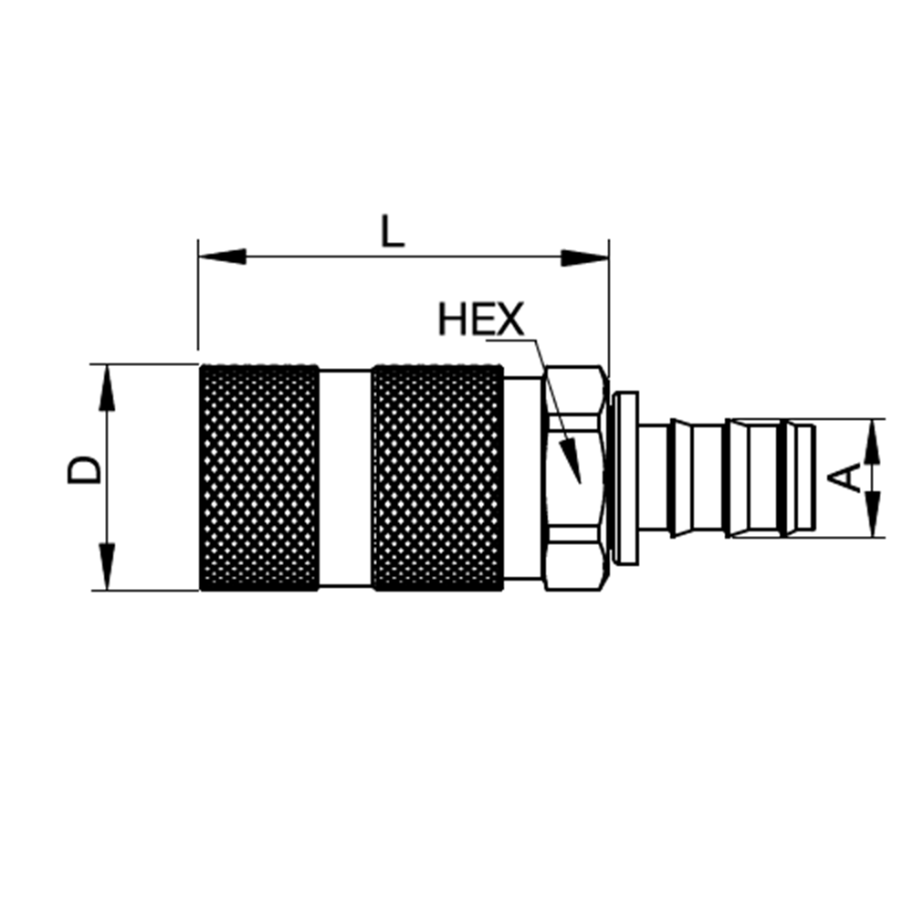 Serie NSE - Lynkobling  - Flad Pakning - Parker Push-In
