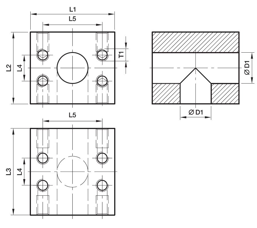 EO SAE 90° T-Blok