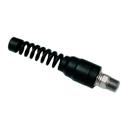 Push-In Fitting med Beskyttelsesfjeder, Udvendig Gevind BSPT Gevind