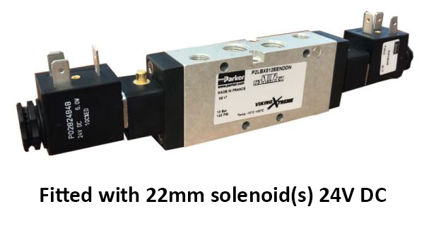 Viking Extreme 22mm Solenoid directed operated control valve Ext. Pilot Air 3/2 EL-EL