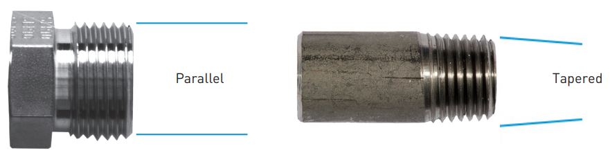 Parallel vs tapered thread